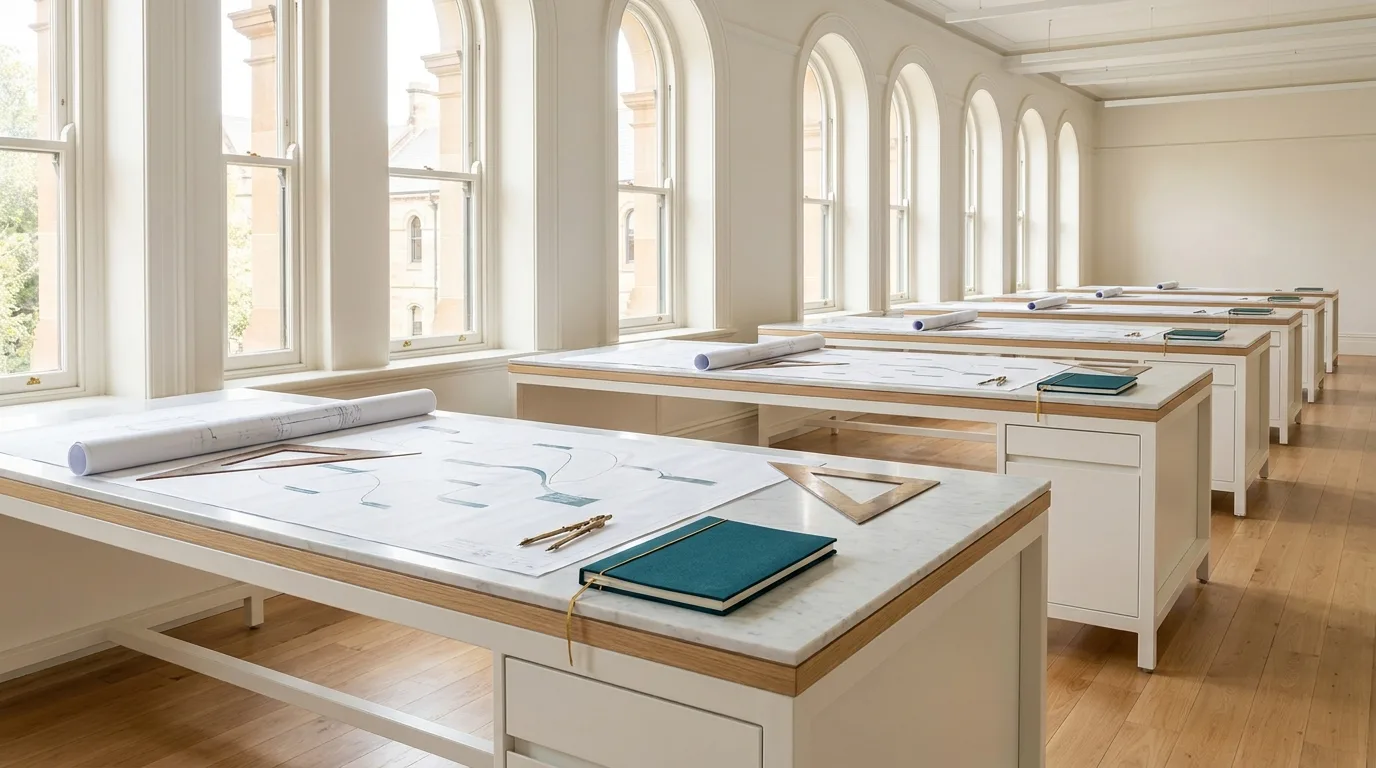 The curriculum studio - drafting tables and course maps in the AHEG Resources workshop